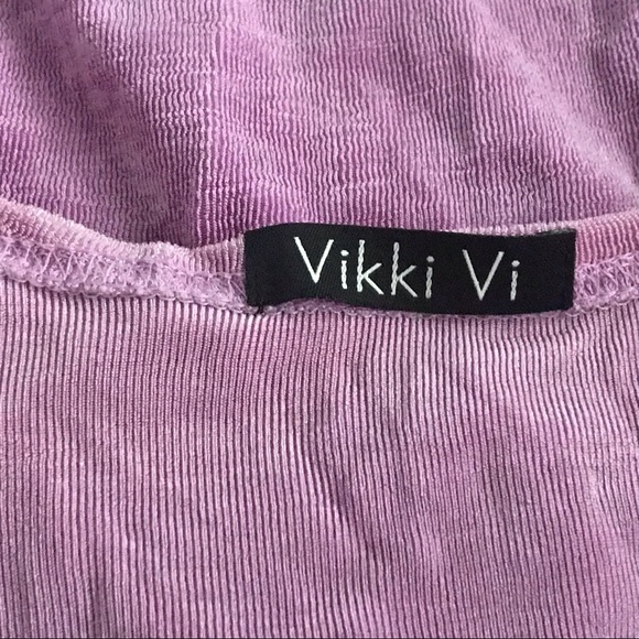 New Vikki Vi Top Button Down Lavender Top or Jacket 1X made USA - Picture 7 of 11